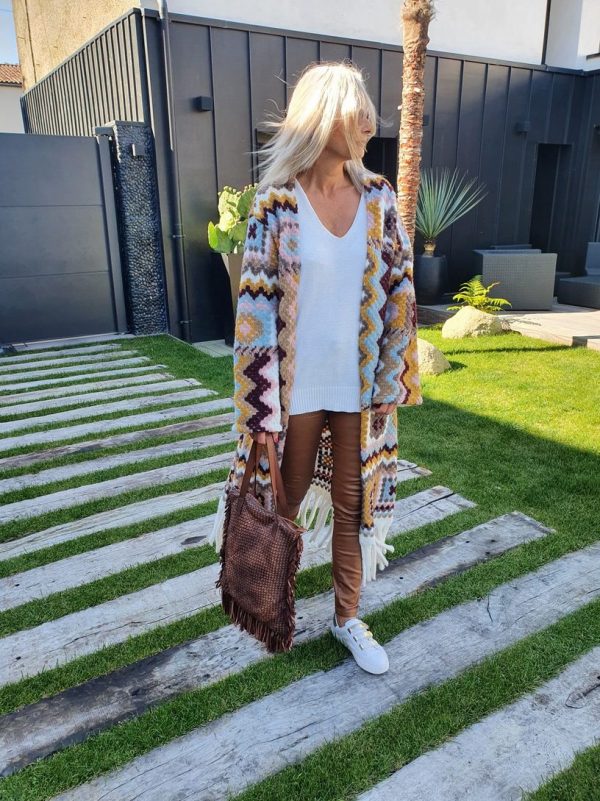 MANTEAU BOHEME BLANC