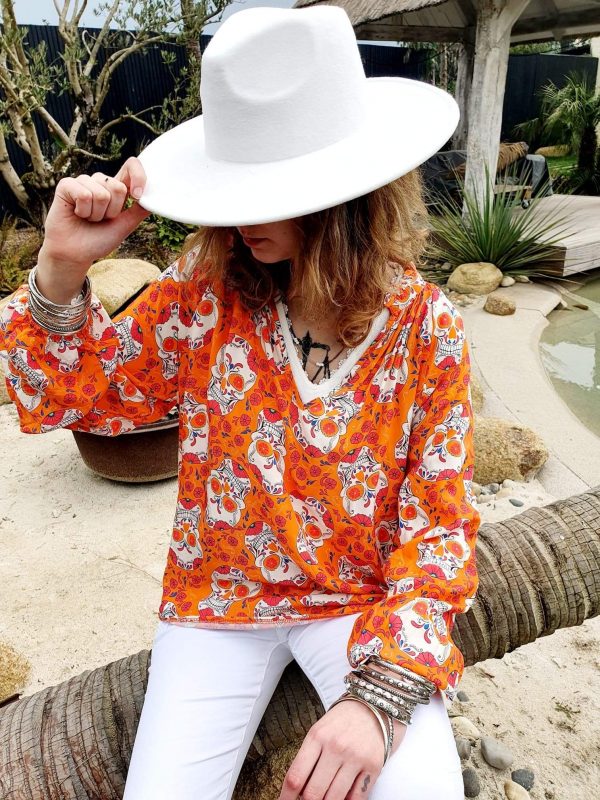 BLOUSE IVANA ORANGE – Image 3