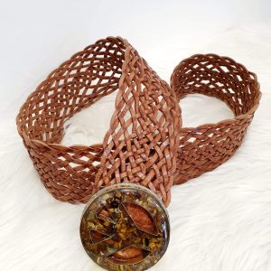 CEINTURE PEACE & LOVE CAMEL